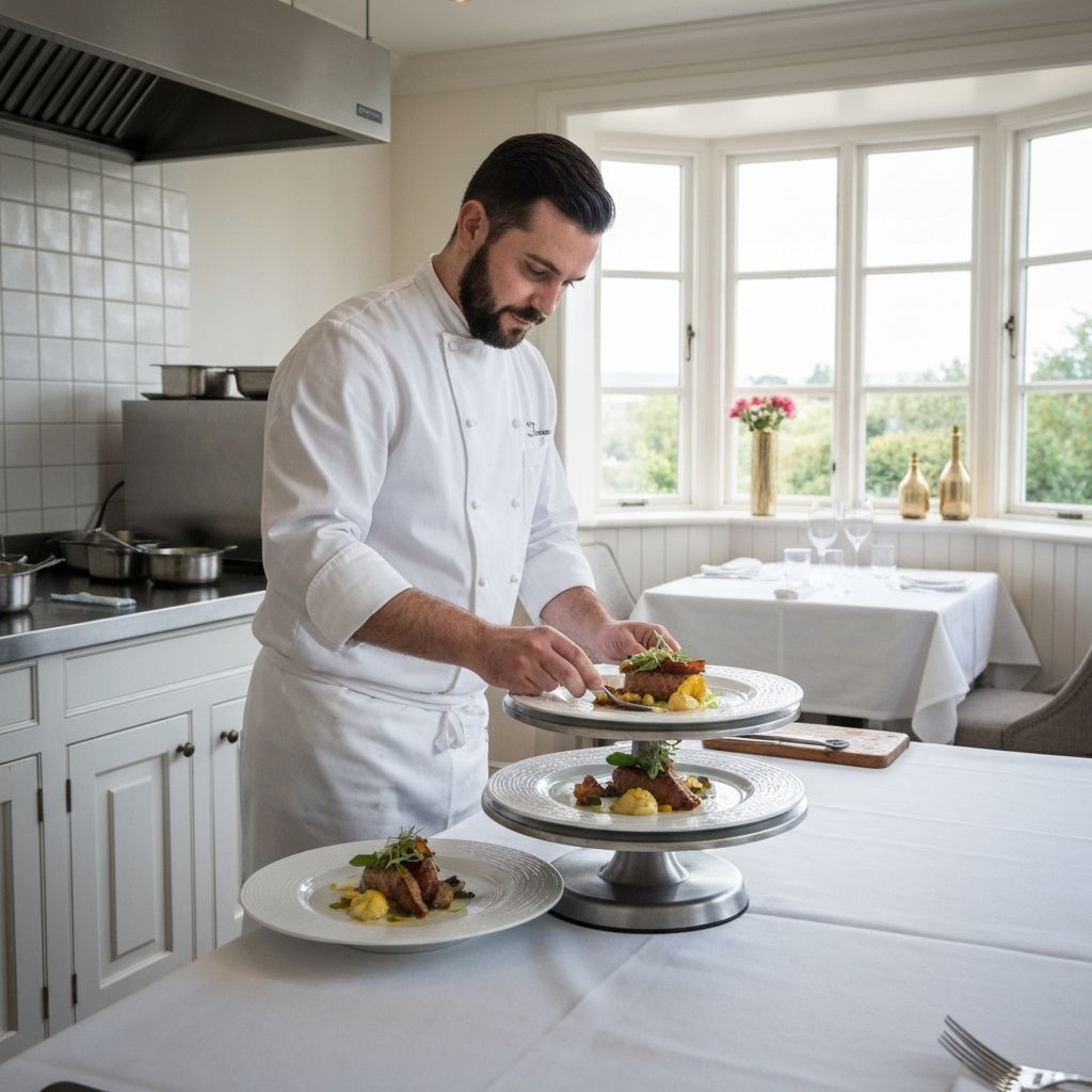 Chef preparing dish